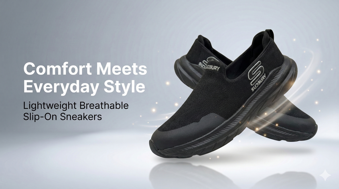 PowerStep- Black Slip On Sneakers for Men