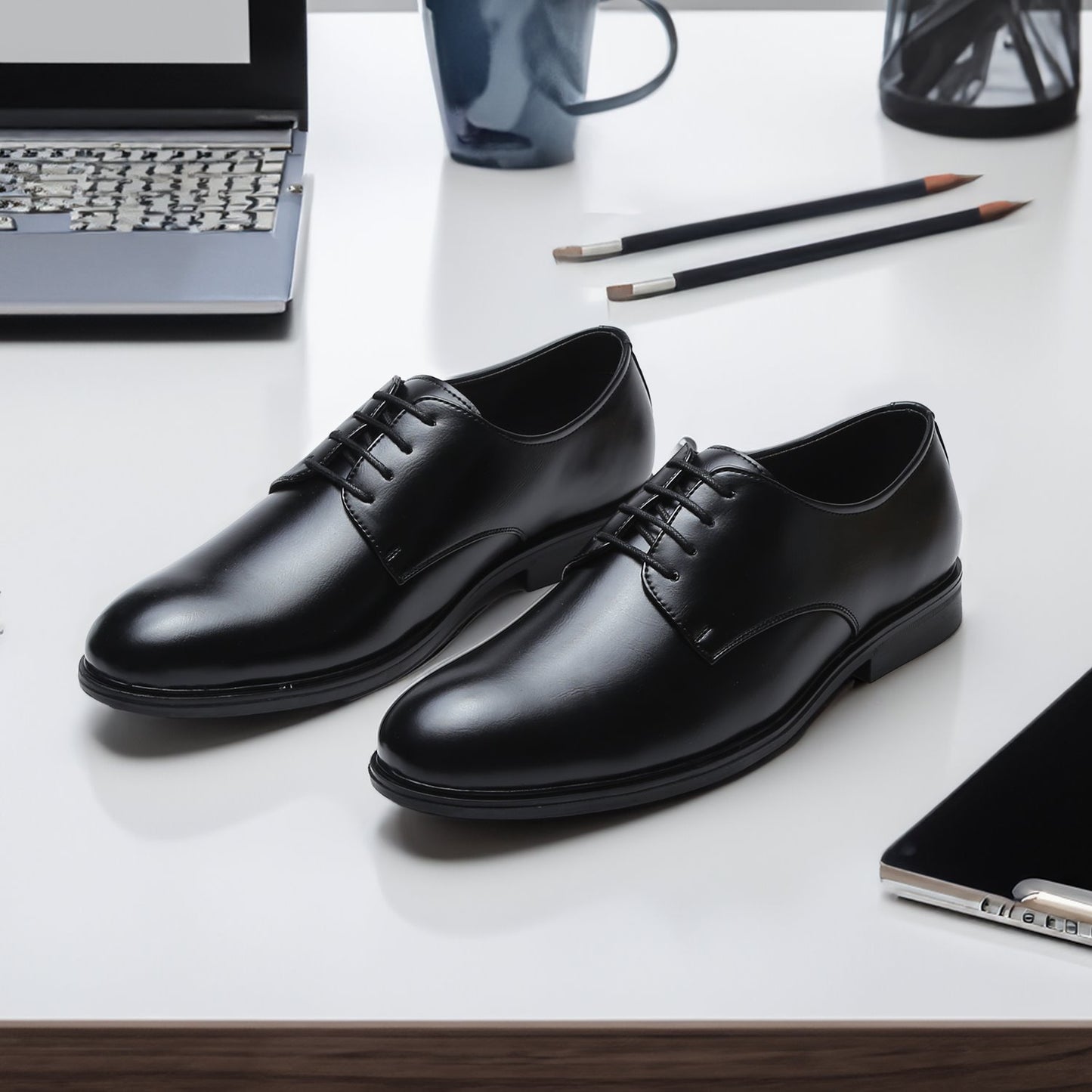 Men's Formal Black Derby Shoes