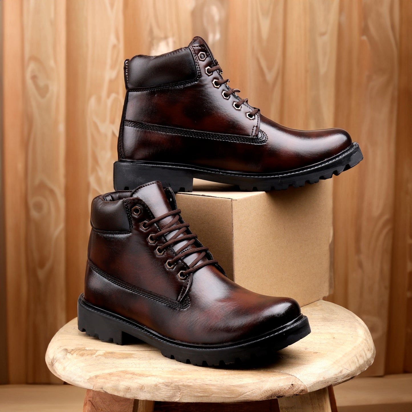 Men's Ankle Lace-up Boots for All Seasons