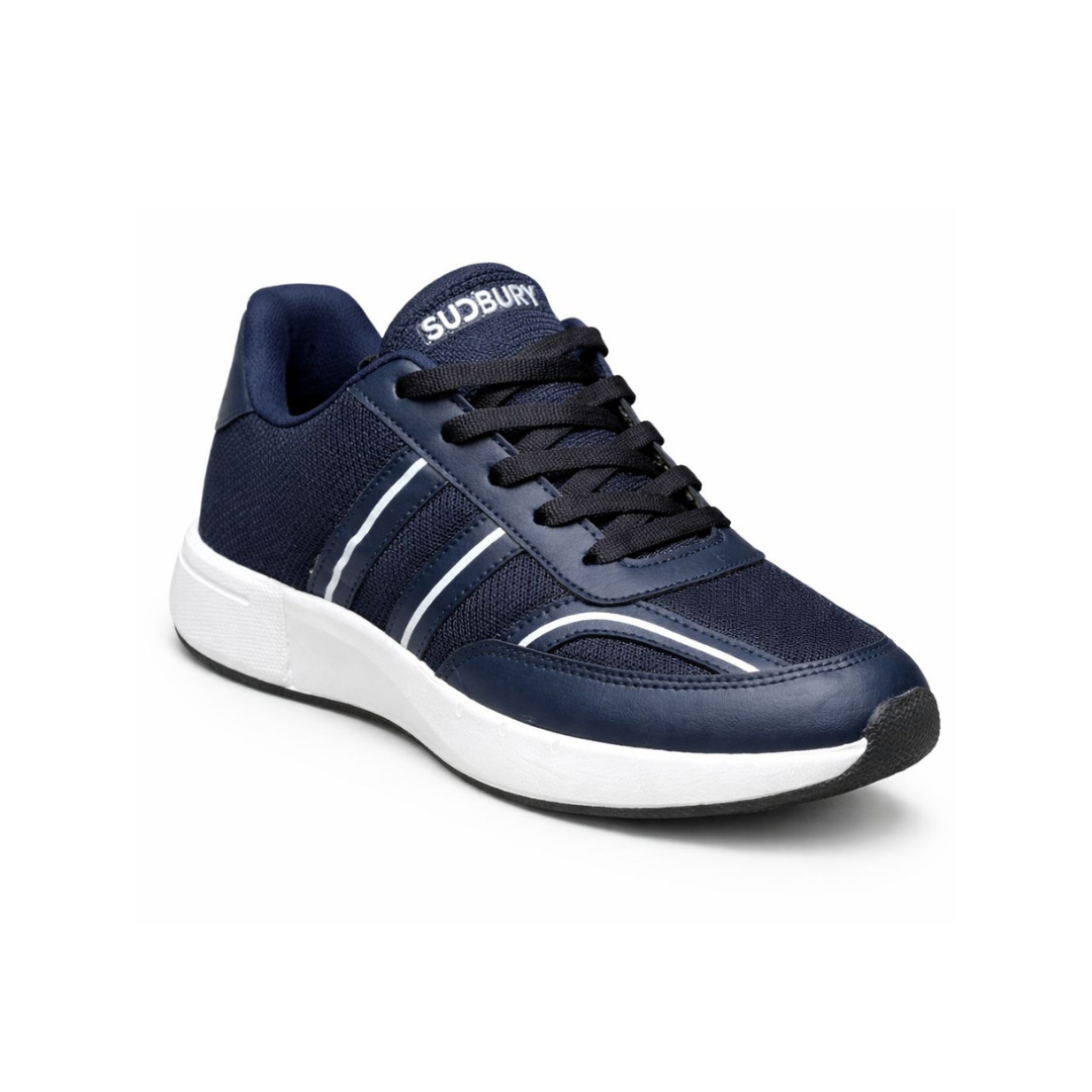 Sudbury RunMax Marathon Lightweight Running Shoes for Men – Breathable Sports & Walking Shoes | Navy
