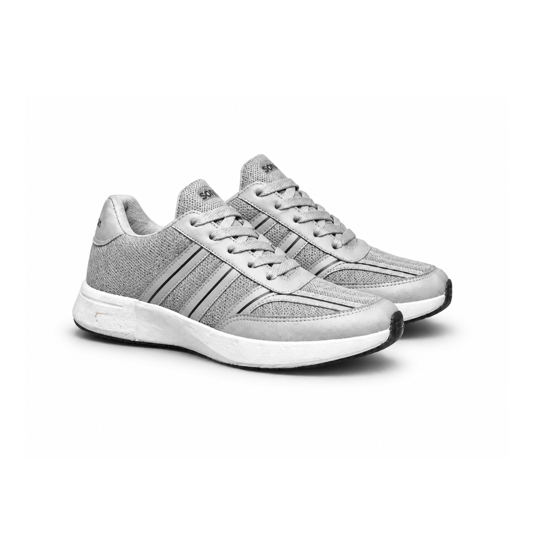 Sudbury RunMax Marathon Lightweight Running Shoes for Men – Breathable Sports & Walking Shoes | Grey