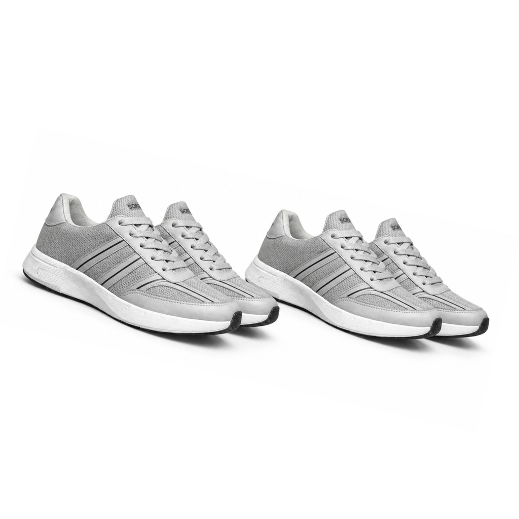 Sudbury RunMax Marathon Lightweight Running Shoes for Men – Breathable Sports & Walking Shoes | Grey
