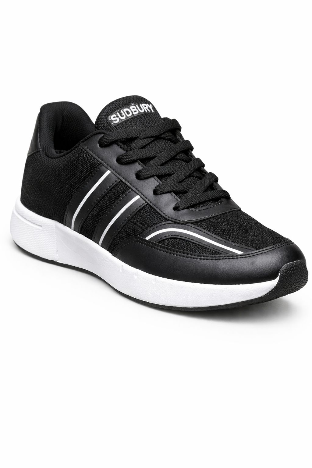 Sudbury RunMax Marathon Lightweight Running Shoes for Men – Breathable Sports & Walking Shoes | Black