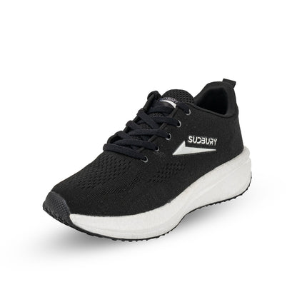 Men Soft Black Running Shoes-Sudbury